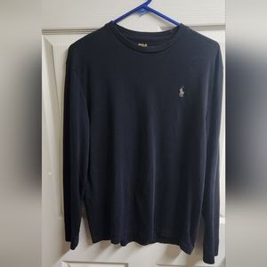 Mens M Polo Ralph Lauren black jersey long sleeve t-shirt.